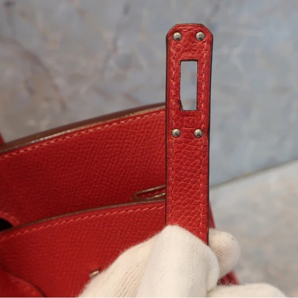 Sold HERMES BIRKIN 25 Epsom leather Rouge garance - Picture 15 of 15